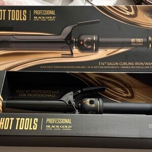 NEW Hot Tools Black Gold Curling Iron 1 1/4 “ stylist preferred